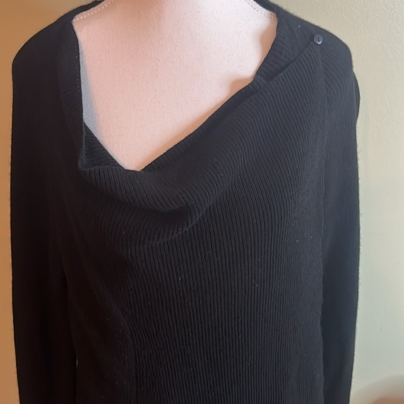 Vineyard Vines black Wool Cashmere blend Knit Wrap Cardigan Sweater, size medium - Picture 12 of 17